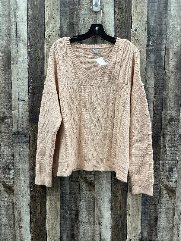 Sweater By Falls Creek In Pink, Size: 2x