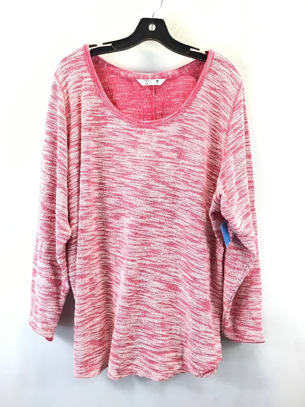 Sweater By Lee In Pink, Size: 2x