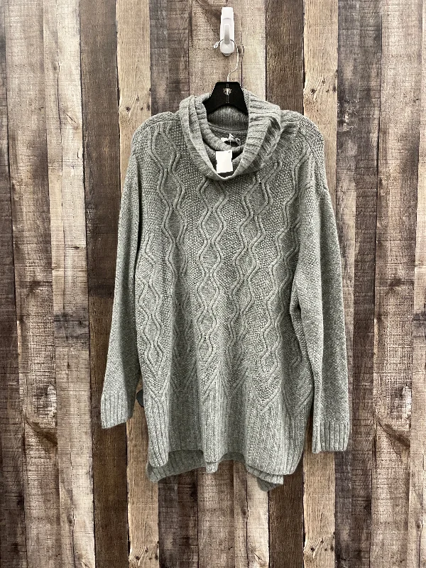 Sweater By Sonoma In Grey, Size: 2x