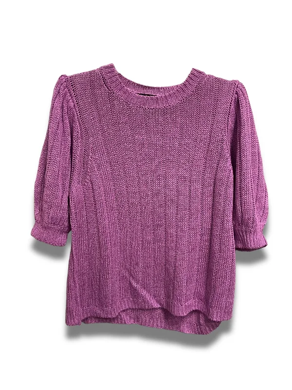 Sweater Short Sleeve By J. Crew In Purple, Size: Xl