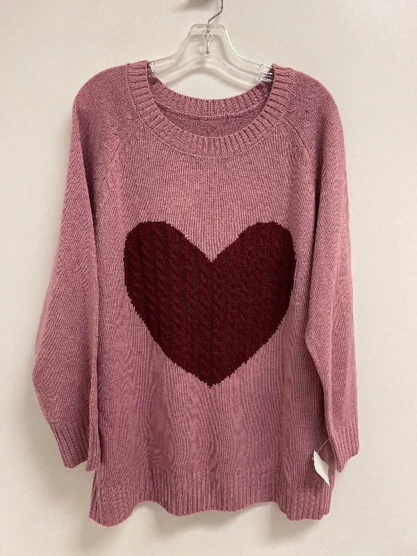 Sweater By Clothes Mentor In Pink, Size: 1x