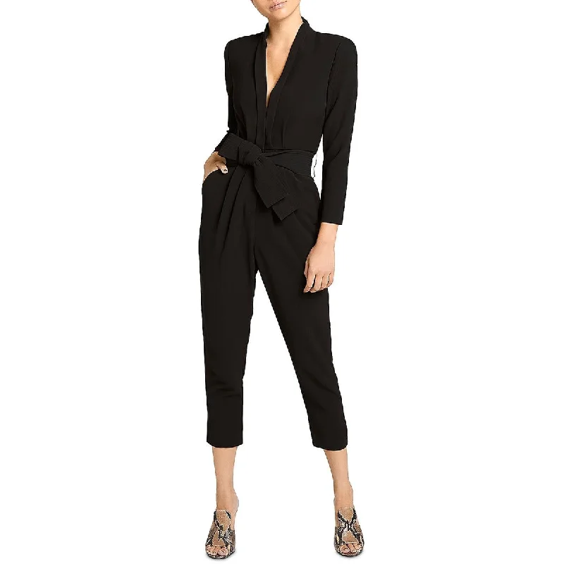 A.L.C. Womens Kieran Crepe Pleated Jumpsuit