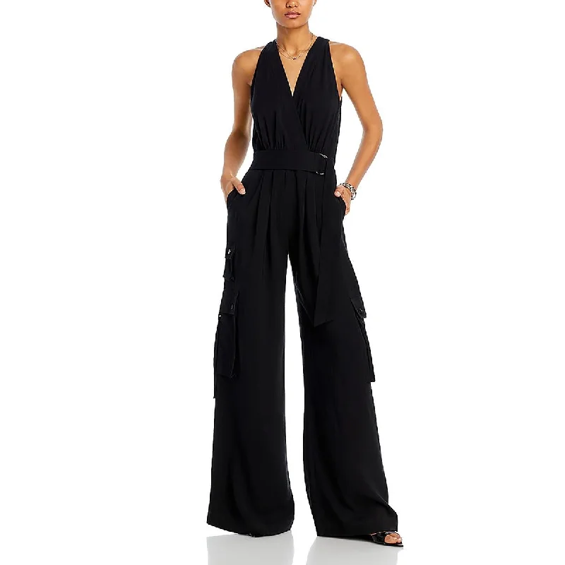 Ramy Brook Womens Belted Cargo Leg Jumpsuit