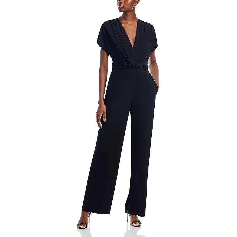 Boss Womens Crossover Cap Sleeve Jumpsuit