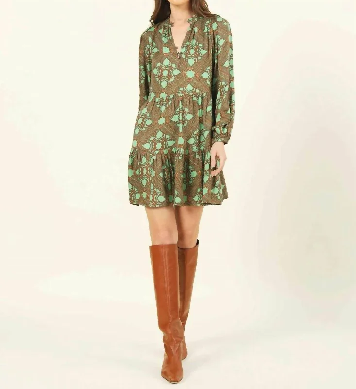 Lora Mini Dress In Addison In Julep