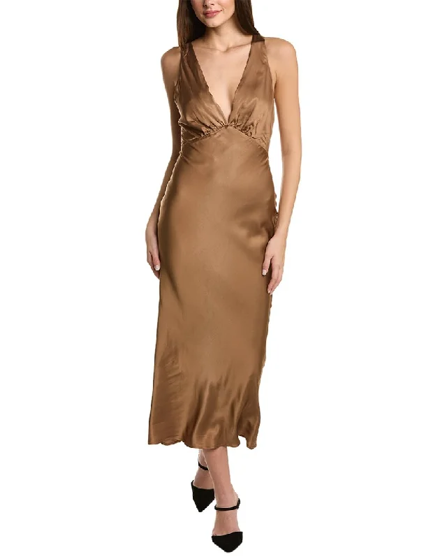 o.p.t. Satin Midi Dress