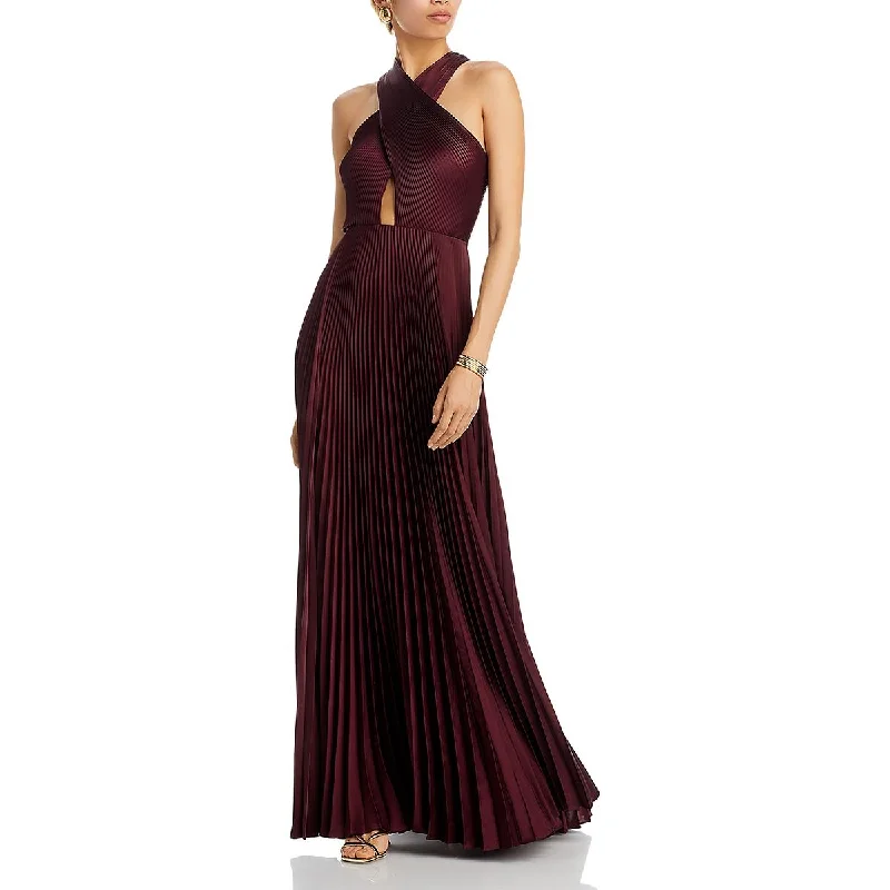 Athena Womens Satin Sleeveless Evening Dress