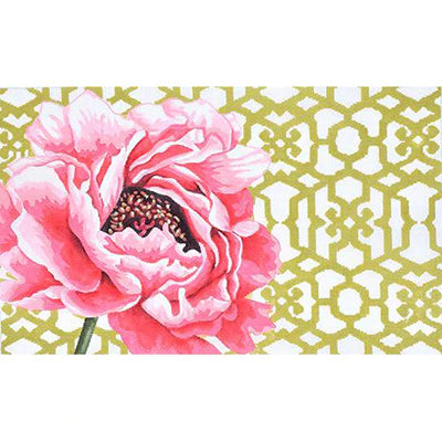 KB380-18 Peony and Trellis Pillow