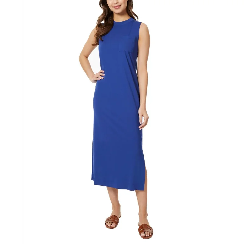 Womens Side Split Midi Midi Dress