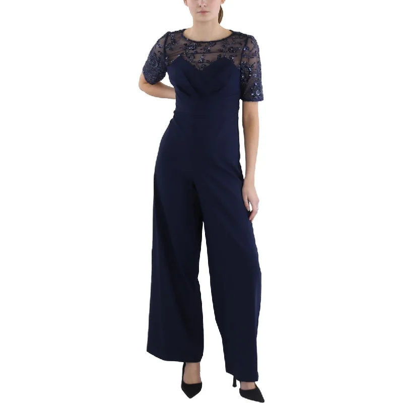 JS Collections Womens IDA Palazzo High Waist Short Sleeve Jumpsuit