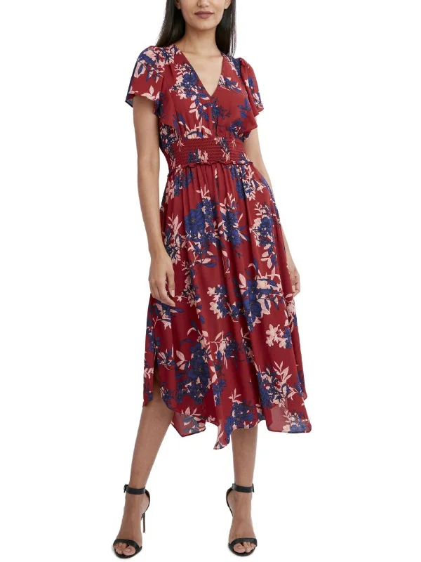 Womens Floral Long Maxi Dress