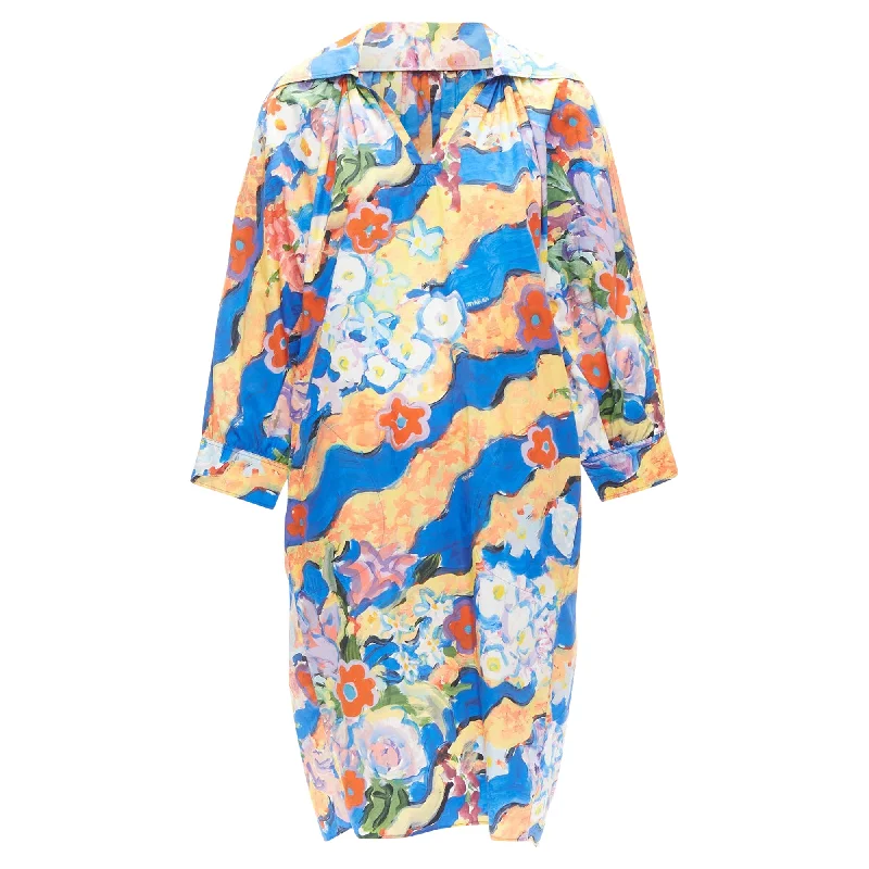 Marni minia Veronesi multicolour floral paint batwing dress