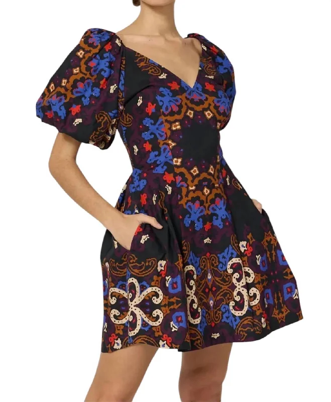 Josette Mini Dress In Venezia Print