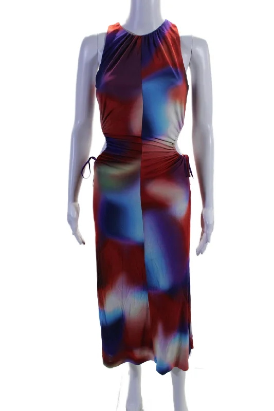 Rebecca Vallance Womens Del Prado Midi Dress Multicolored