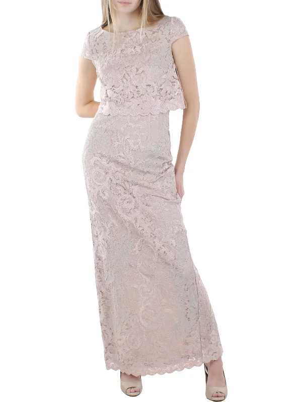 Womens Lace Maxi Evening Dress