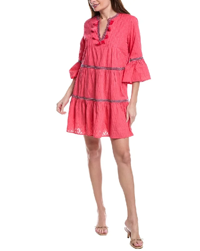 Tommy Bahama Clip Embroidered Tier Mini Dress