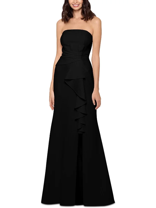 Womens Strapless Long Evening Dress