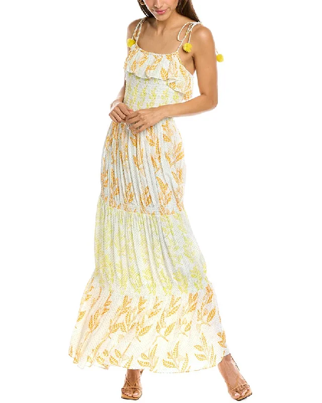 Ash & Eden Samantha Smocked Maxi Dress