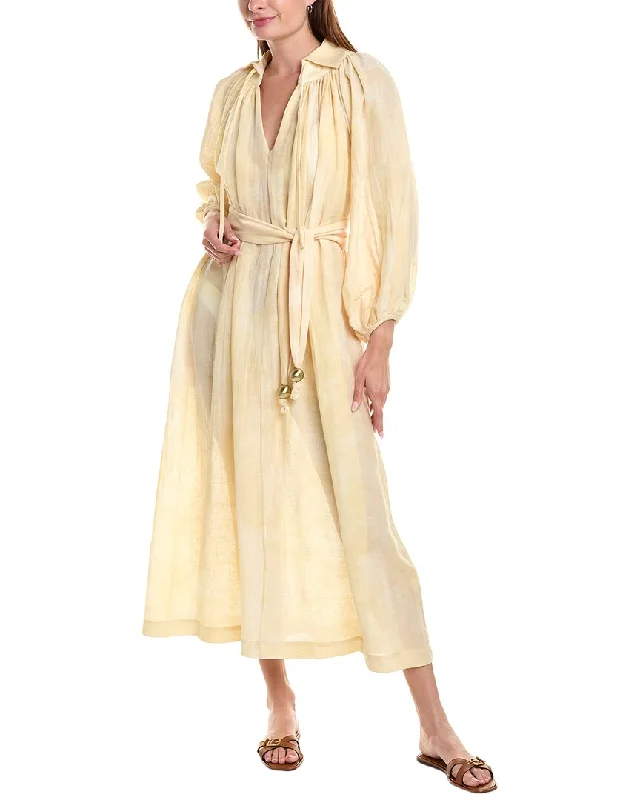 Lisa Marie Fernandez Poet Linen-Blend Maxi Dress