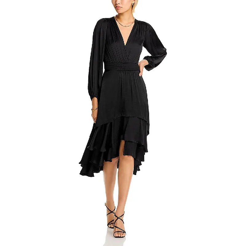 Womens Below Knee Srplice Midi Dress