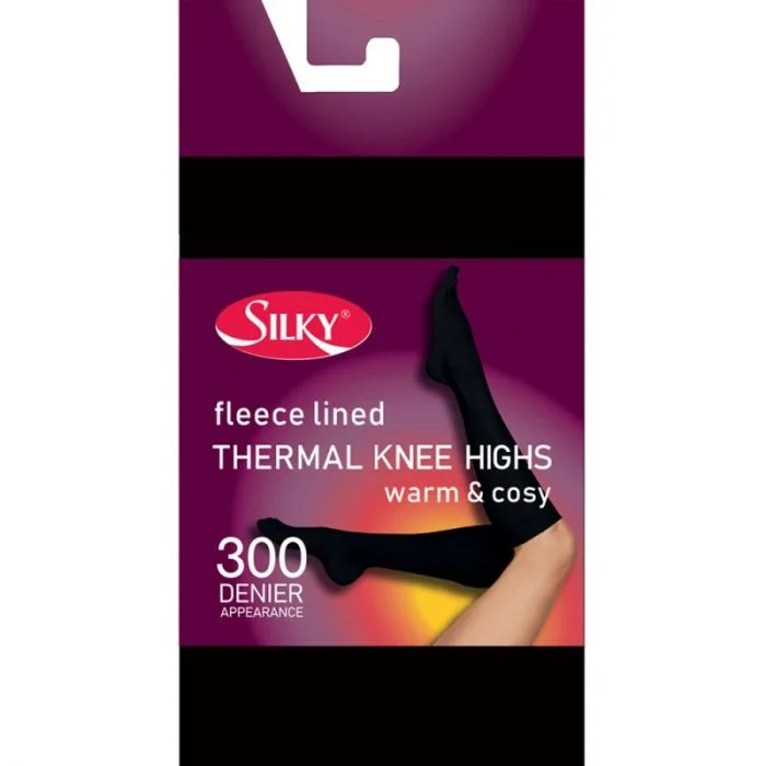 Silky 300 Denier Thermal Fleece Lined Opaque Knee Highs