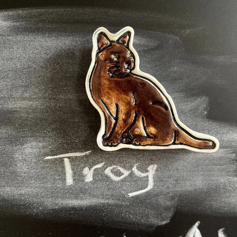 Troy Cat Magnet from Auburn Clay Barn