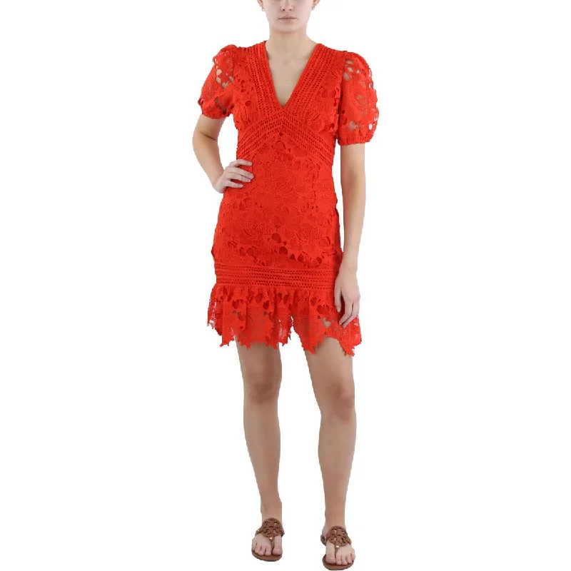 Womens Lace Mini Cocktail And Party Dress