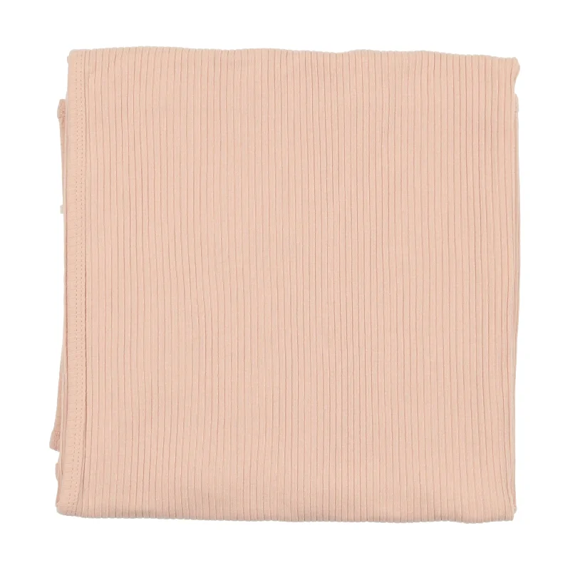 Lilette Ribbed Blanket - Peach