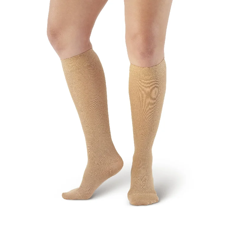 AW 209 Microfiber Opaque Knee Highs 15-20 mmHg