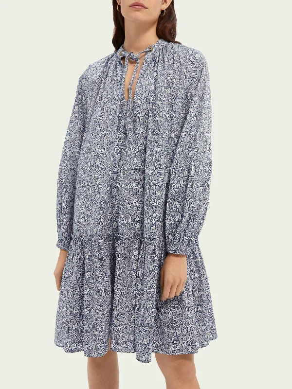 Scotch & Soda Puffed Sleeved Long Length Dress