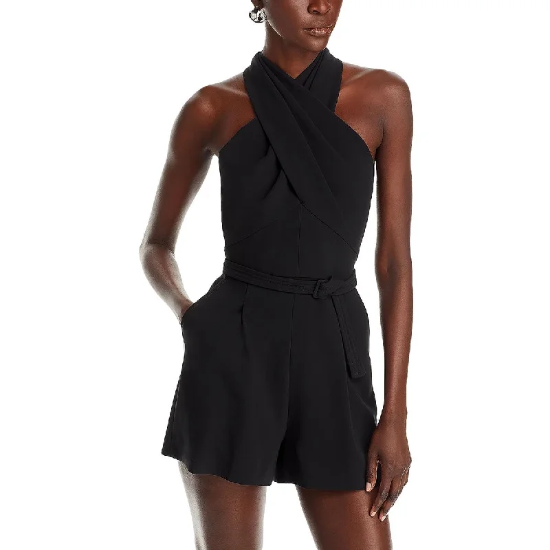 A.L.C. Womens Halter Front Twist Romper