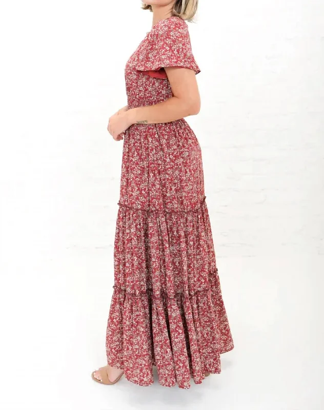 Pretend For The Day Maxi Dress in Red