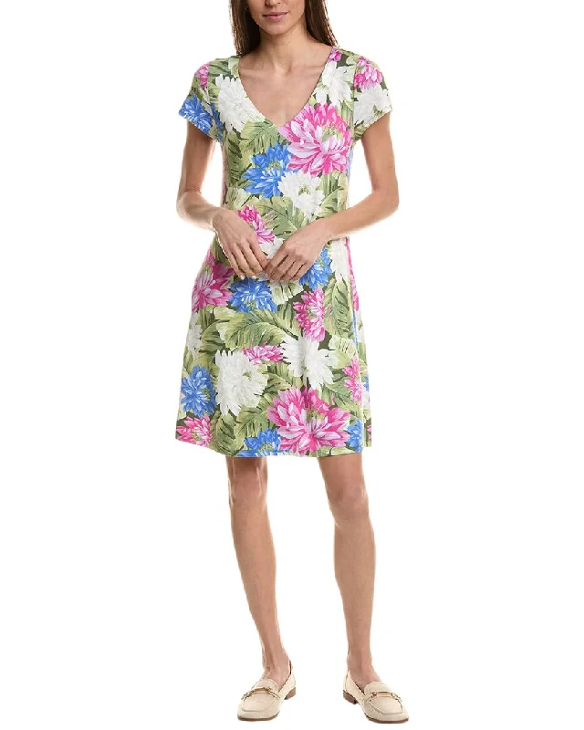 Tommy Bahama Darcy Lush Lotus V Cap Mini Dress