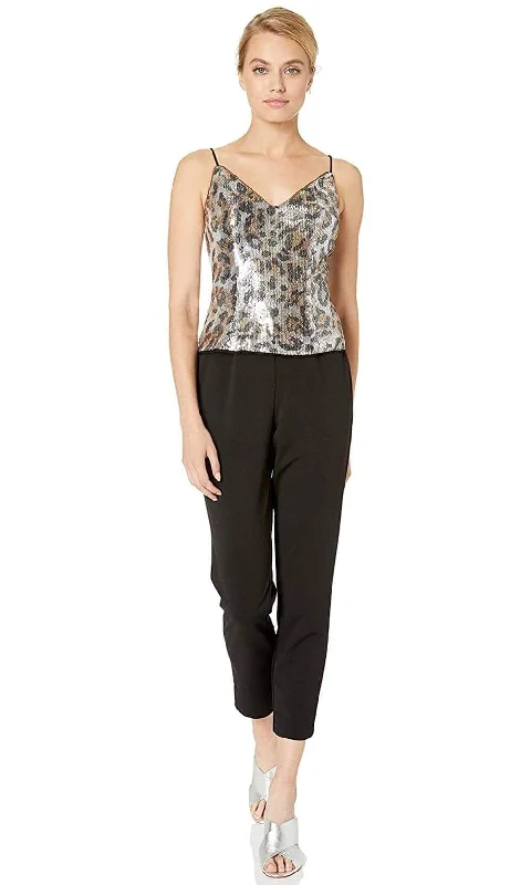 Adrianna Papell - Spaghetti Strap Sequined Top Jumpsuit AP1E206282SC