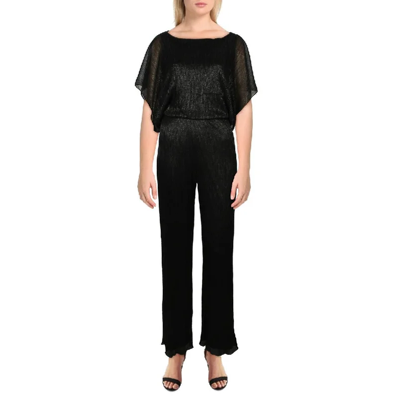 Marina Womens Metallic Doman Jumpsuit