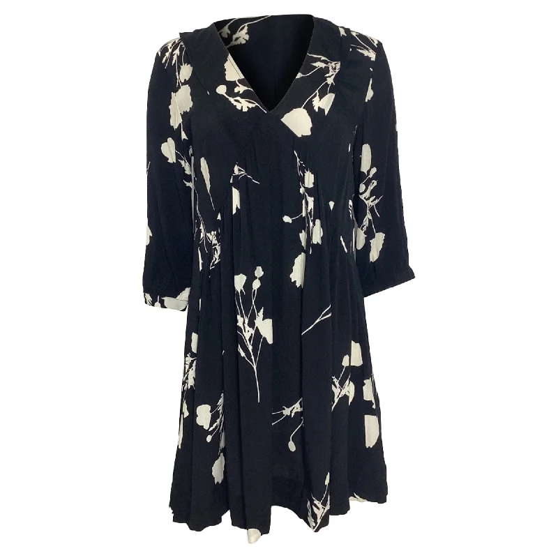 Ba&sh Pansy Floral Mini Dress In Black Viscose