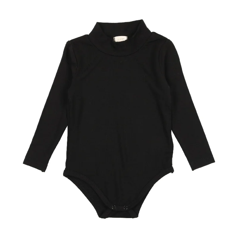 Lil Legs Bamboo Mockneck Onesie - Black