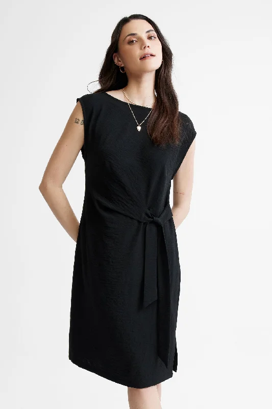 Robe ceinture intégrée coupe semi-ajustée - Femme