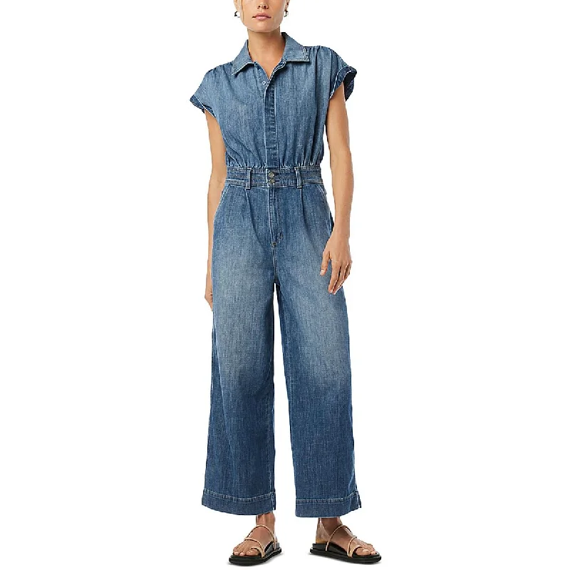 Joe's Womens Wide Leg Cap Sleeve Jumpsuit