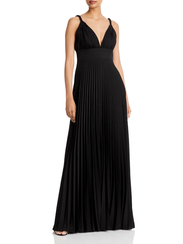 Womens V-Neck Maxi Evening Dress