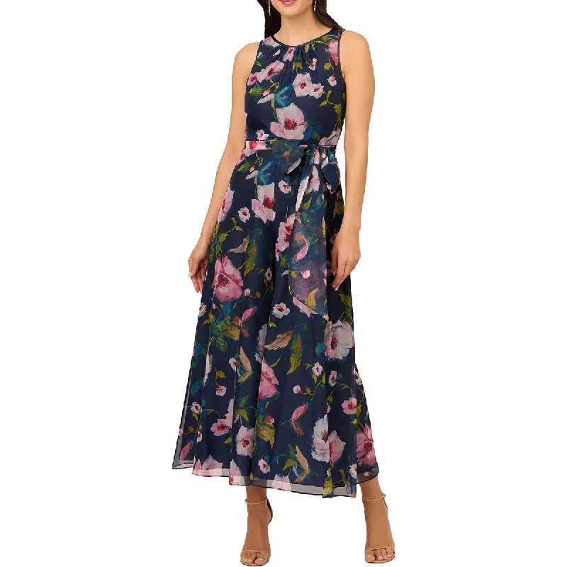 Adrianna Papell Womens Jumpsuit Floral