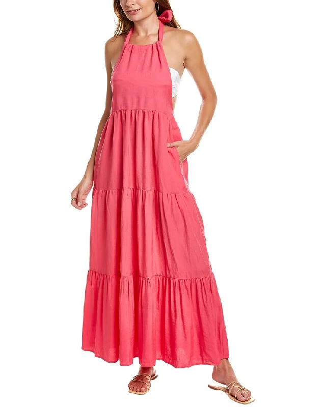 Solid & Striped The Britney Linen-Blend Maxi Dress