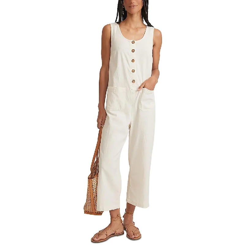 Marine Layer Womens Wide Leg Button Jumpsuit