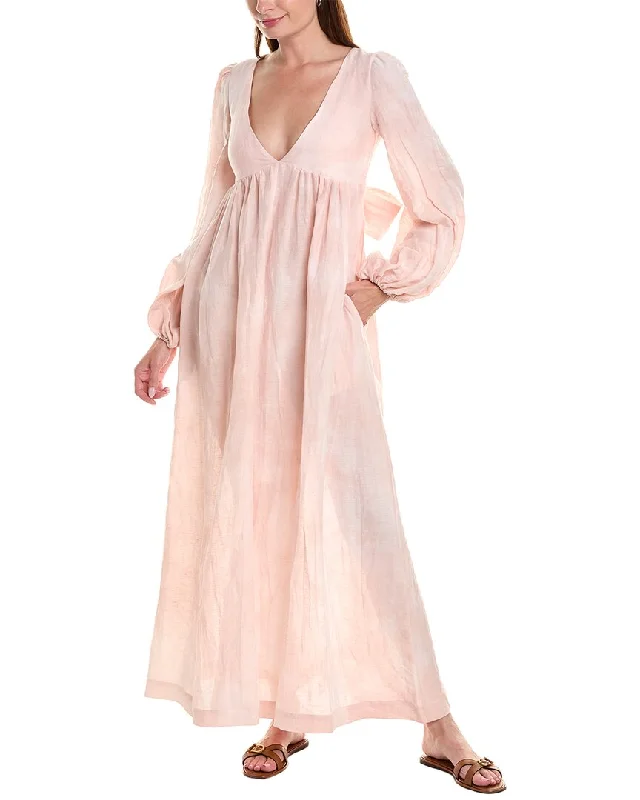 Lisa Marie Fernandez Carolyn Linen-Blend Maxi Dress