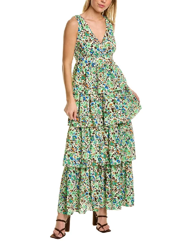 Traffic People Tiered Maxi Dress