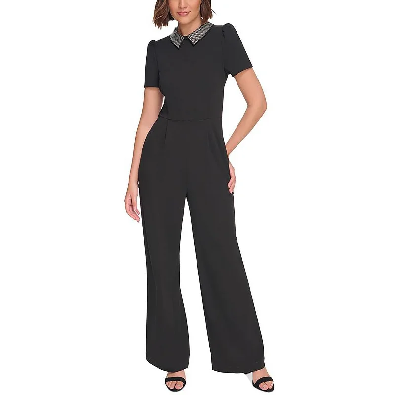 Tommy Hilfiger Womens Embellished Wide Leg Jumpsuit