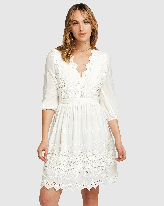 Sweet Talk Eyelet Mini Dress