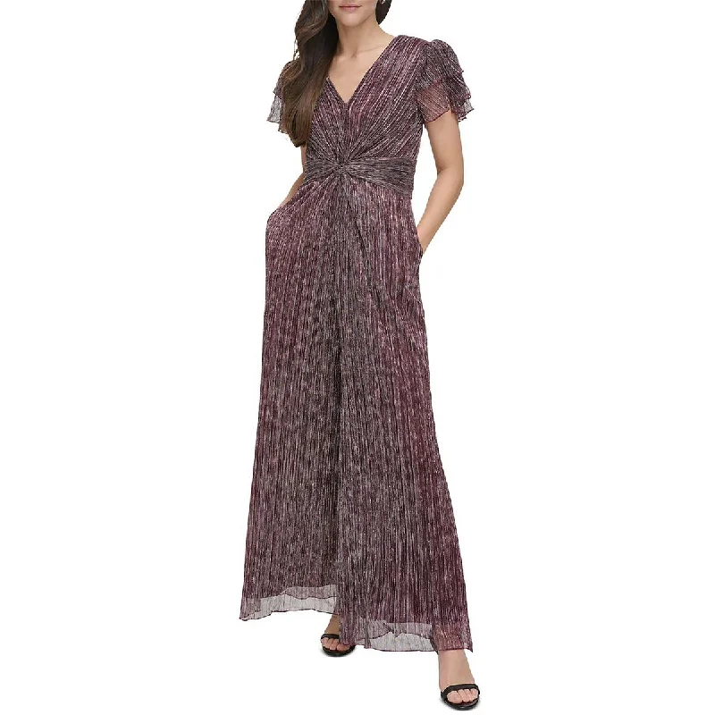 Vince Camuto Womens Shimmer Textured Jumpsuit