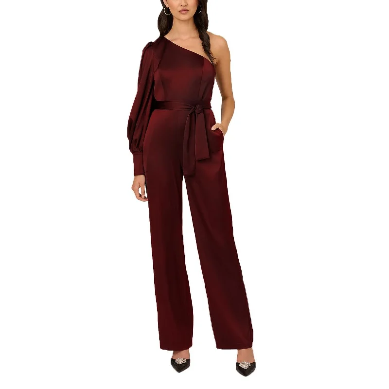 Liv Foster Womens Cold Shoulder Pockets Jumpsuit