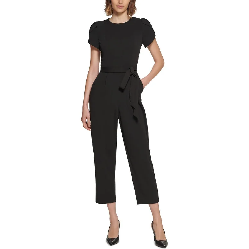 Calvin Klein Womens Panel Tulip Sleeve Jumpsuit